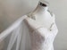 Cape Veil Rhinestone Appliques on Shoulders Long, Bridal Shoulder Veil In White, Ivory 