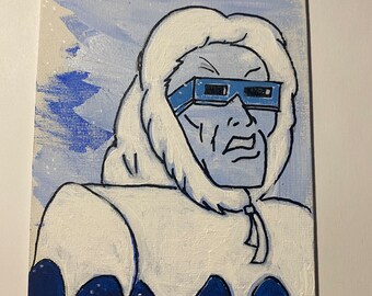Captain Cold Art: Superfriends Cartoon Villain, 5x7