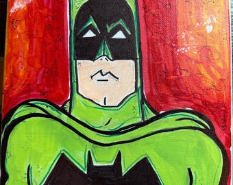 Detective Comics Rainbow Batman GreenSuit 8x10