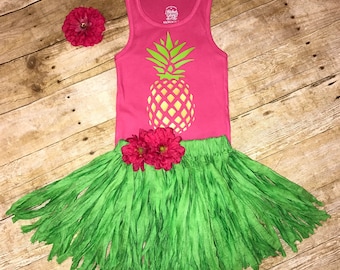 Hawaiian Luau Outfit for Girls – Toddler Birthday Party Dress