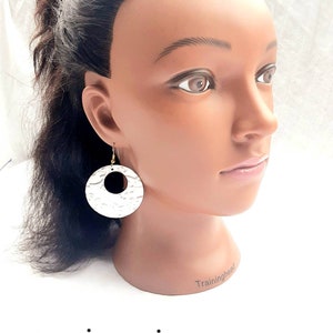 Recycled Soda Can Hoop Earrings: Tropical Hawaiian Jewelry image 3