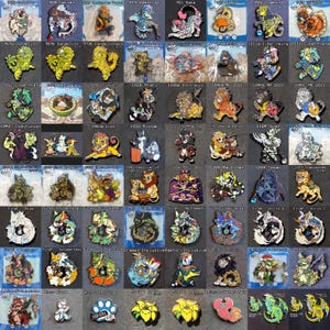 Assorted FursonaPins [Part2] PRE-OWNED Convention, Original Characters, Zodiacs, Patreon Exclusives, Sponsors, Pride, Lion Enamel Pins