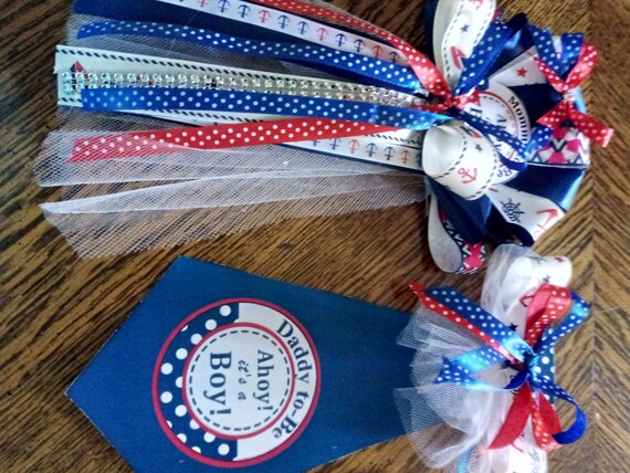 Sell Now Nautical Ocean Sailor Theme Baby Shower Corsage Mommy Etsy