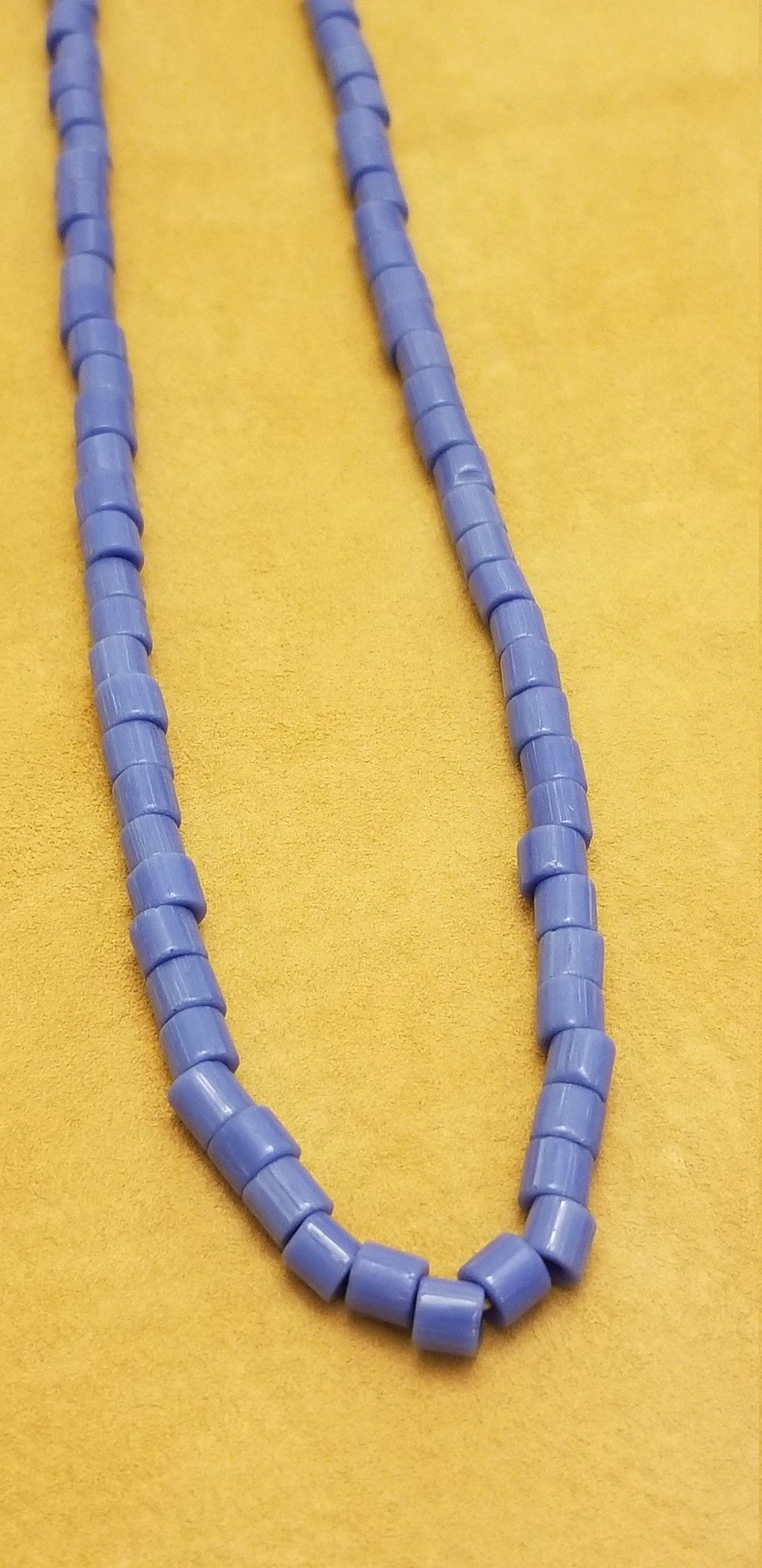 Periwinkle Blue Glass Tile Beads 100 Ct Etsy