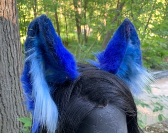 Royal Blue Realistic Cat Ears