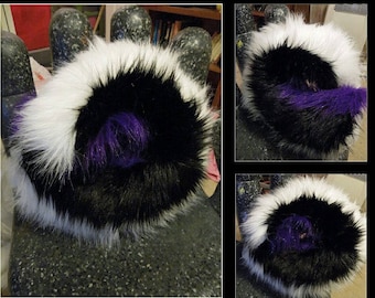 Handmade Curly Faux Fur Husky Tail: Custom Fursuit Cosplay