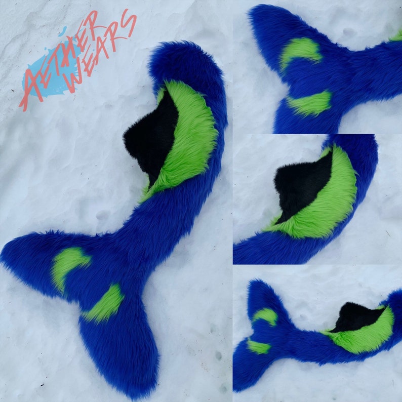 Custom Manokit or Fluffy Shark Fursuit Tail Commission, Completely Customized and Made to Order, Furry Cosplay Accessories 