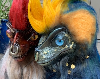 Custom Raptor Mask Fursuit Head or partial, T-rex Dinosaur, Halloween Costume