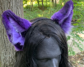 Purple Cat Ears, Tall and short variation upon request