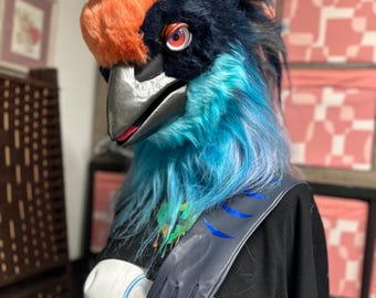 Premade Cyberpunk Bee-eater Fursuit Partial with handpaws and Tail