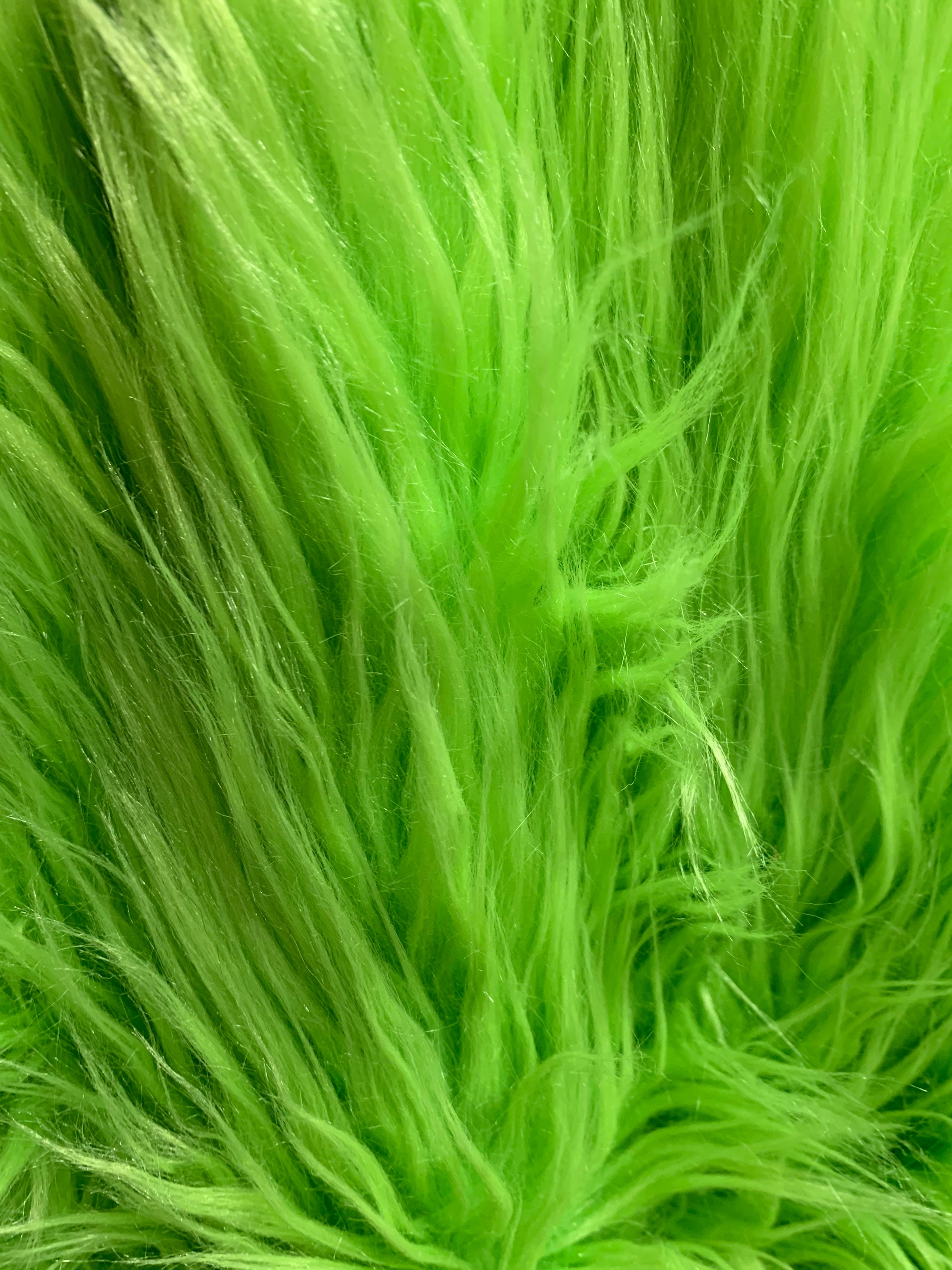 Mongolian Lime Green Luxury Shag Faux Fur. Shaggy Faux Fake | Etsy