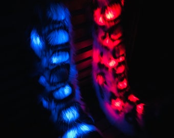Glowing Leopard Fursuit Tail: LED Cosplay Accessory