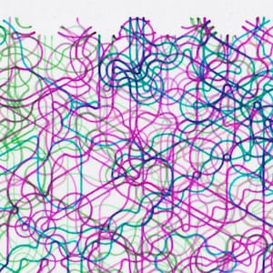 Hex Trails 32 pen & ink drawing