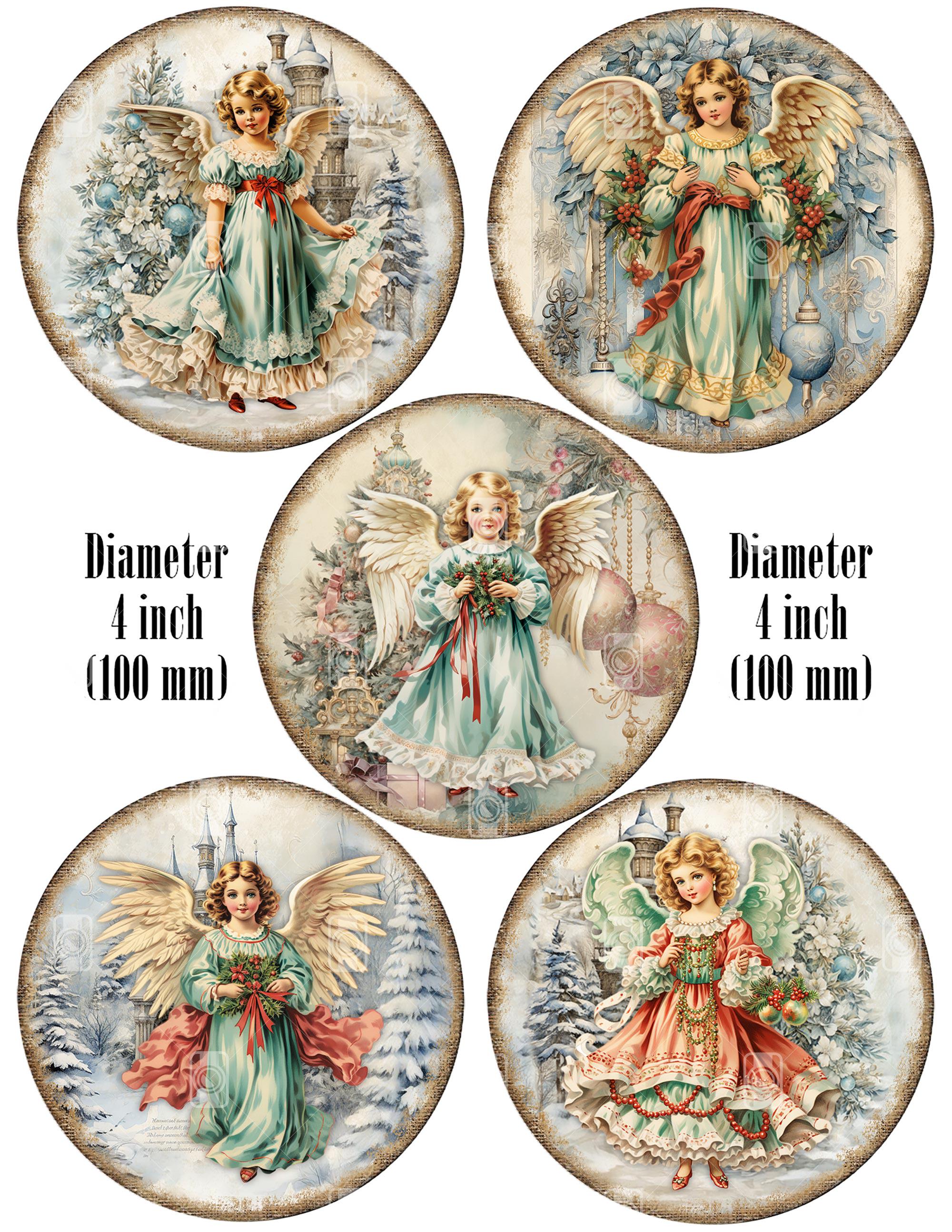 Angel Collection Sheets 10 Victorian Christmas Angels 4