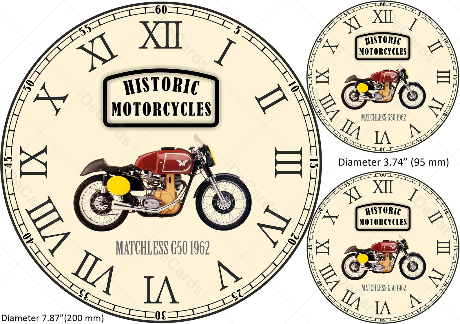 Printable Clock Face Template Large ø7.87 200mm - Etsy