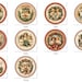 10 Retro Christmas Angels Round Images PNG and 2 Digital Printable ...