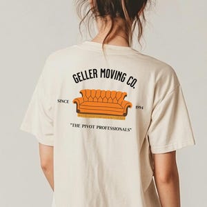 Retro 90s Friends Shirt Ross Geller Moving Company Shirt Coffee Shop Couch Comfort Colors Shirt