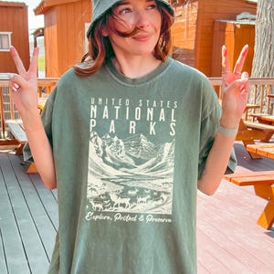 National Parks Tshirt Comfort Colors Comfort United States National Park Lovers Gift Shirt Outdoor Lovers Gift Shirt Mountain Hiking Shirt