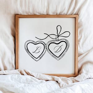 Valentinstag Paar Geschenk Benutzerdefinierte erste Medaillon Kunst Paar Geschenk Hochzeitsgeschenk Wandkunst Paare Schlafzimmer-Wand-Dekor Poster Jahrestag Geschenk