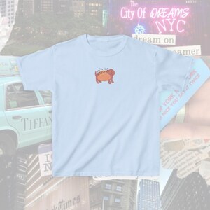 flirty hot dog you're hot baby tee