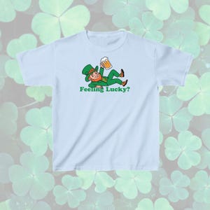 st patricks day leprechaun feeling lucky baby tee