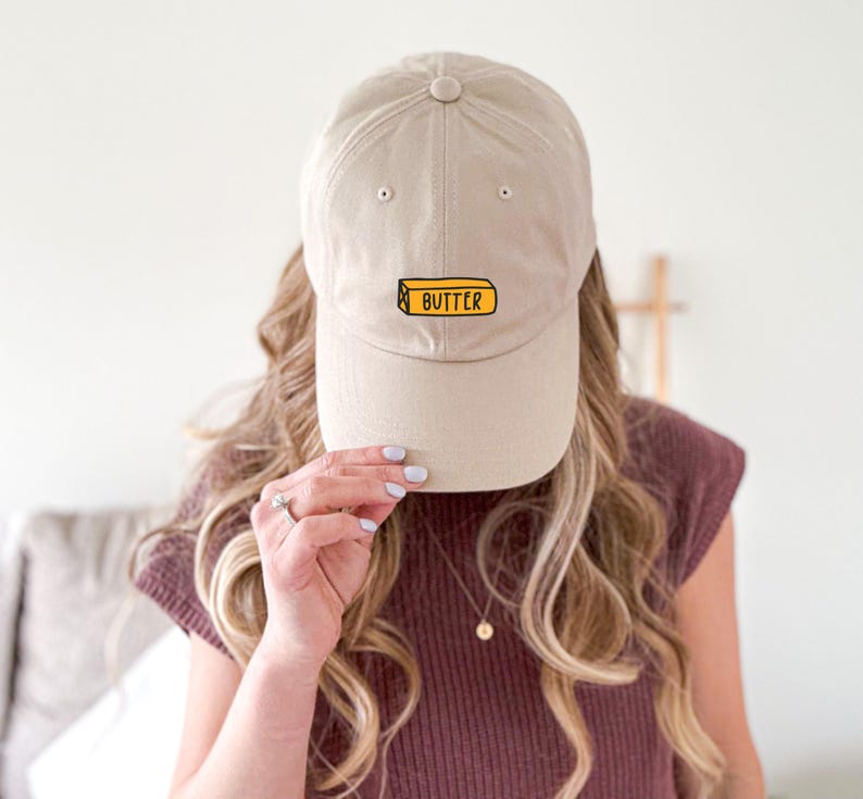 stick of butter embroidered dad cap