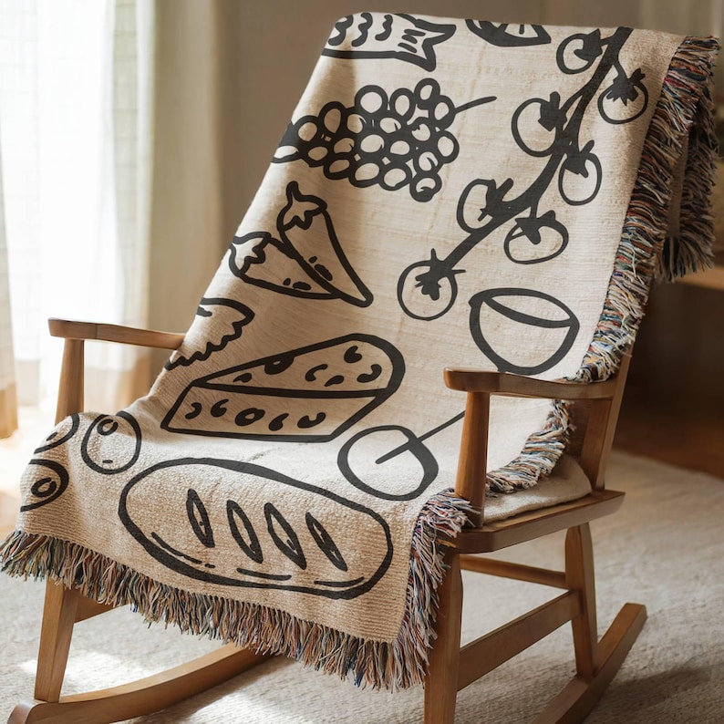 italian summer woven blanket sardine olive italian mercato picnic blanket