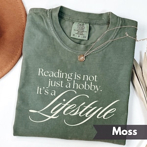 Book Lover Gift Comfort Colors Shirt Reading Is A Lifestyle Bookish Gift Librarian Gift Bookworm Shirt Reader Gift Book Lover Shirt
