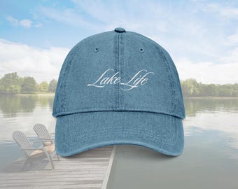 See Leben bestickt Jeanshut See Bachelorette Hut See Frau Hut Liebe auf dem See Passenden Brautjungfern Merch See Urlaub Hut