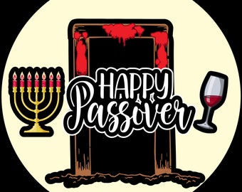 Jewish Holydays Happy Passover sticker for bags, envelopes, and much more