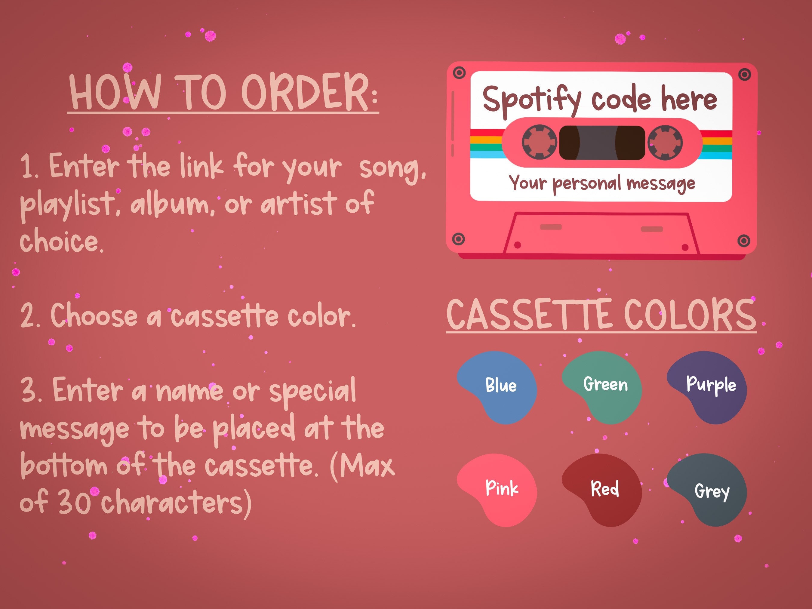 Spotify Code Sticker Waterproof Retro Cassette Make a Etsy