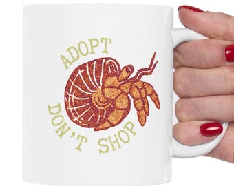 Adopt Dont Shop Hermit Crab Mug Vintage Aesthetic