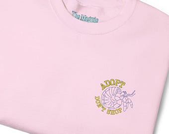 Adopt Don't Shop Hermit Crab Sweatshirt | Rescue Pet Awareness