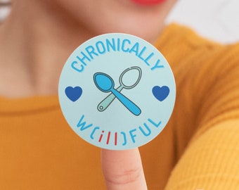 Spoonie Sticker: Chronic Illness Warrior Vinyl Decal