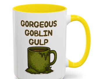 Goblincore Coffee Mug: Whimsical Forest Goblin Girl Design
