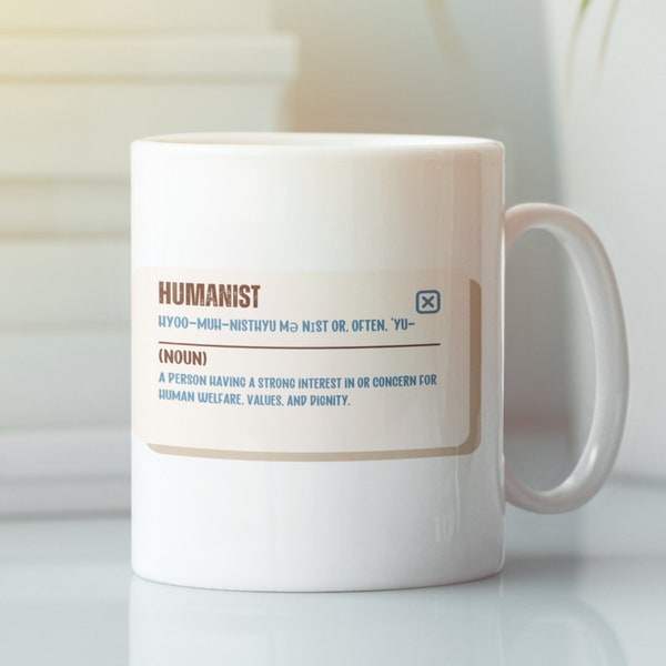 Atheism Gift, Atheist Mug, Humanist, Humanism, Human Welfare Ceramic Mug 11oz