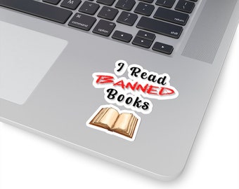 I Read Banned Books Sticker - Kiss-Cut Sticker
