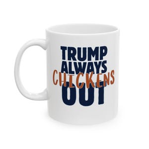Humorous politics mug, funny coffee cup with anti-Trump slogan, liberal gift, resistance, not my president, political humor ceramic mug