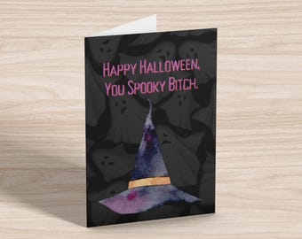 Funny Halloween Witch Greeting Cards: Sassy Spooky Season Stationery
