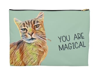 Cat Makeup Bag, Travel Toiletry Pouch, Cat Paw Design