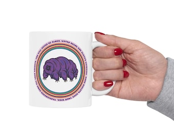 Mystic Tardigrade Ceramic Mug: Vibrant Science Gift (11oz 15oz)