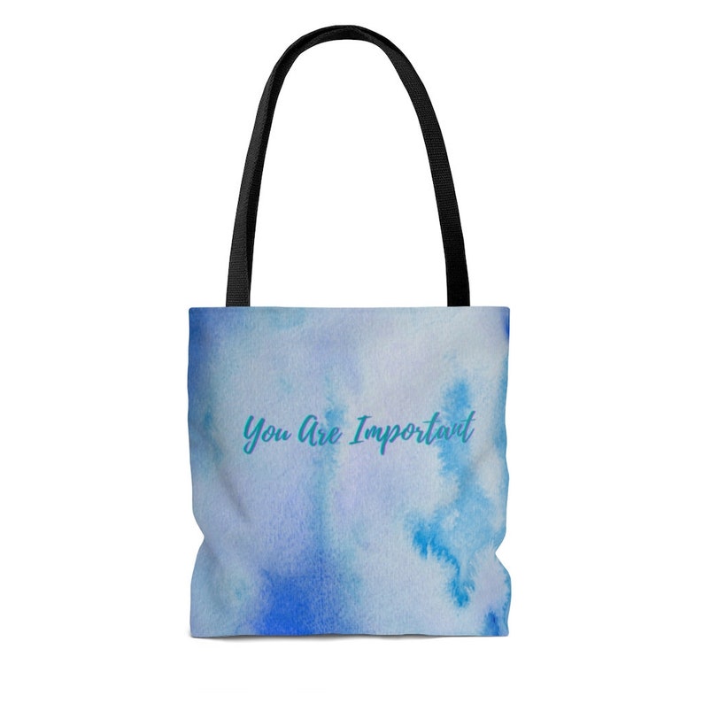 back side of Blue sky background graphic that says you are important