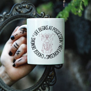 Fortpflanzungsrechte Pro Wahl Baphomet Tarot Keramik Kaffeetasse Okkulte Teetasse