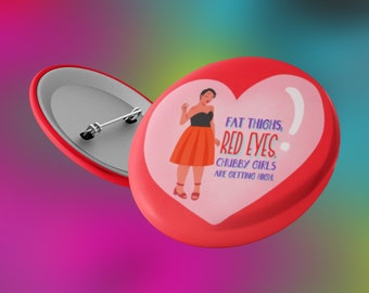 Fat Thighs Red Eyes button, stoner-cadeau