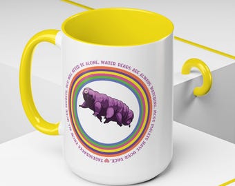 Tardigrade Mug Funny Water Bear Cup Weird Science Gift for Nerds and Microbiologists