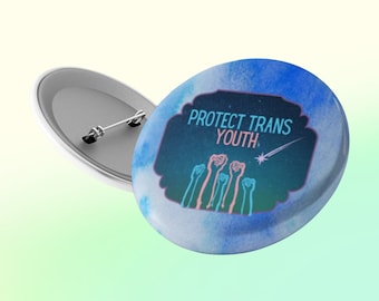 Pin "Protege a la juventud trans", insignia de los derechos de las personas transgénero