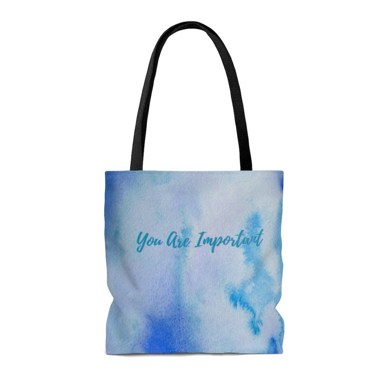 back side of Blue sky background graphic that says you are important