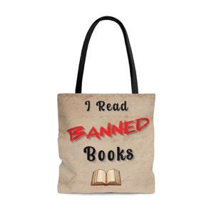 Lies verbotene Bücher Tragetasche, Geschenk für Buchliebhaber, Buch verbieten, keine verbotene Bücher, literarische Tasche, Fürsprache für Bücher