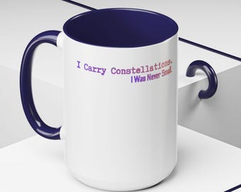 Celestial Affirmation Mug: Fat Positive, Self Love Gift
