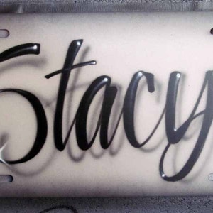 Custom Airbrushed Aluminum Front License Plate: Personalized Car Accessory